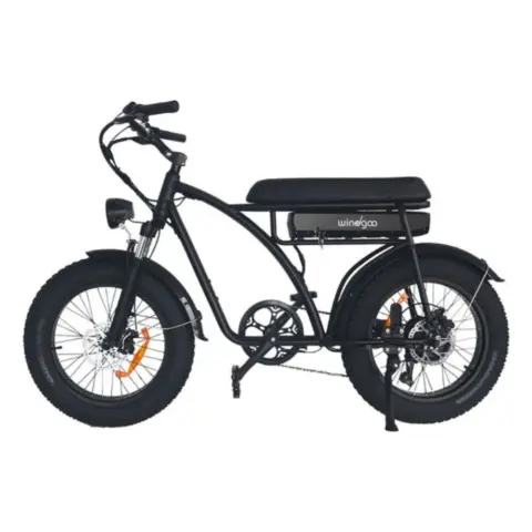 Windgoo F5 fatbike zwart zijaanzicht